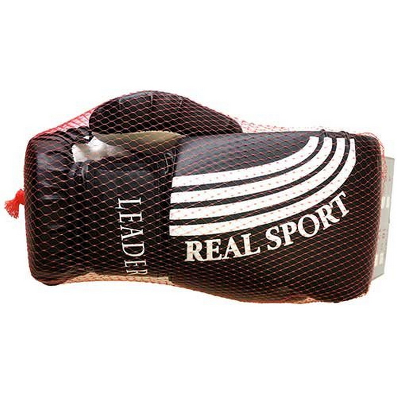 Боксерские перчатки Real Sport Leader черный 6 oz 800_800