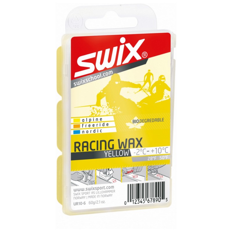 Парафин углеводородный Swix Bio Racing UR10-6 желтая 800_800