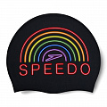 Шапочка для плавания Speedo Slogan Print Cap 8-0838516037 черно-мульти 120_120