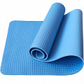 Коврик для йоги 183х61х0,7см Sportex ЭВА E40036 синий Мрамор (147-016) 120_120