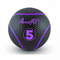 Набивной мяч 5 кг Aerofit AFMB5 черный\ фиолетовые полоски 120_120