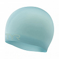 Шапочка для плавания TYR Wrinkle Free Silicone Cap LCS-450 голубой 120_120