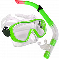 Набор для плавания маска+трубка Sportex E33109-2 зеленый, (ПВХ) 120_120