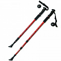 Палки для скандинавской ходьбы Sportex телескопическая, 3-х секционная F18432 красный 120_120