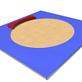 Обруч с сегментом для толкания ядра (круг для метания ядра в помещении) ФСИ 9624 120_120